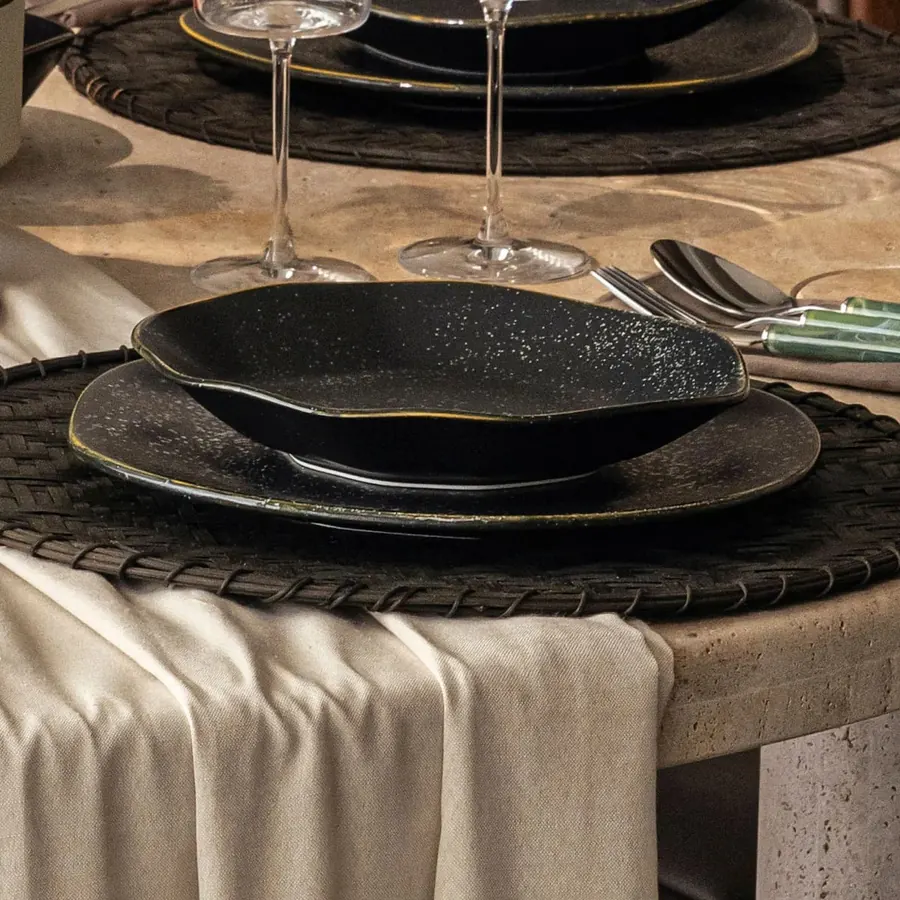 Aparelho de Jantar e Chá Porcelana 30 Peças Ryo Volcano